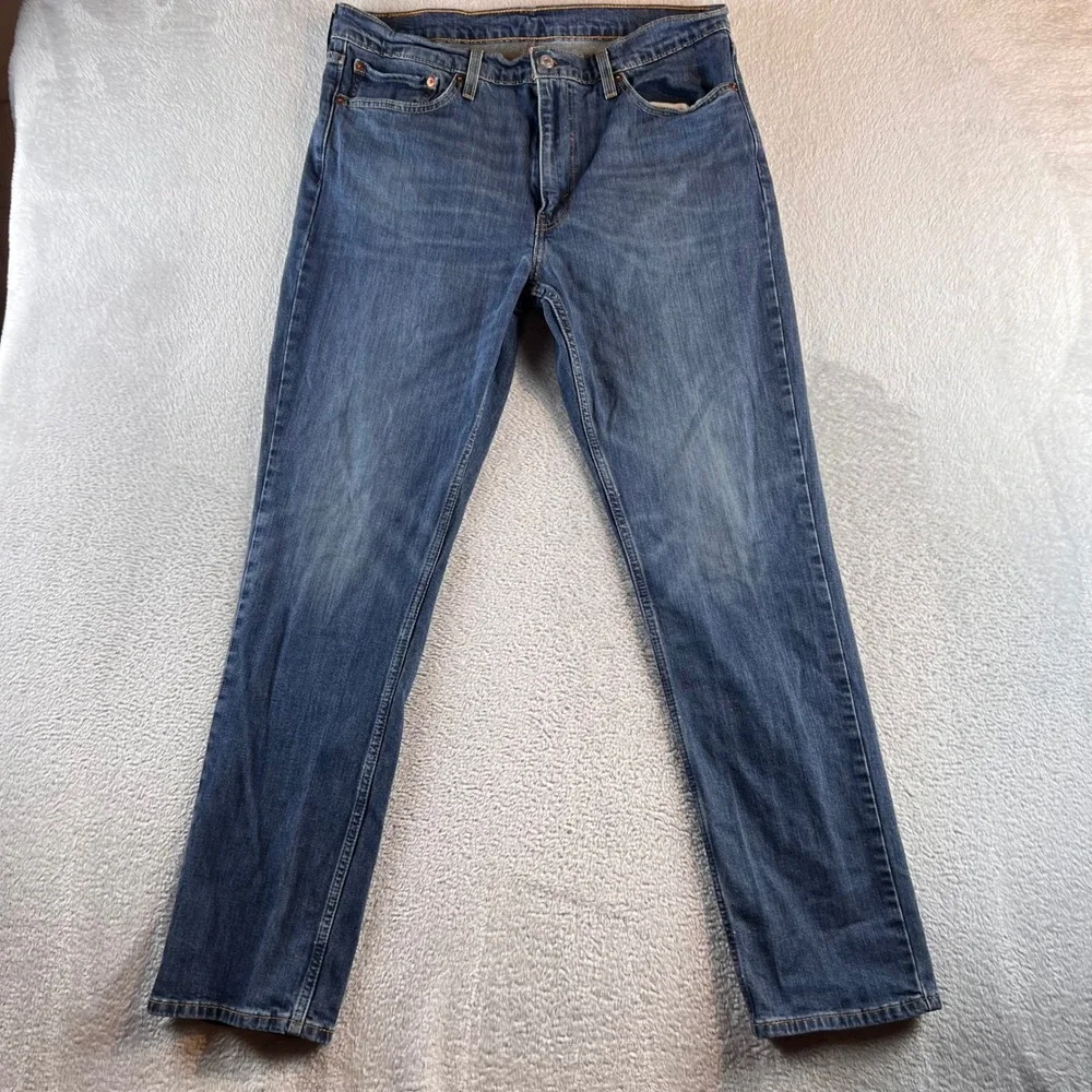 Levis 511 Slim Fit Jeans Mens 36x32 Medium Wash Blue Denim Pants 04511-1163